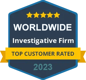 TOP CLIENTS RATED Los Angeles Investigative Firm 2023 badge